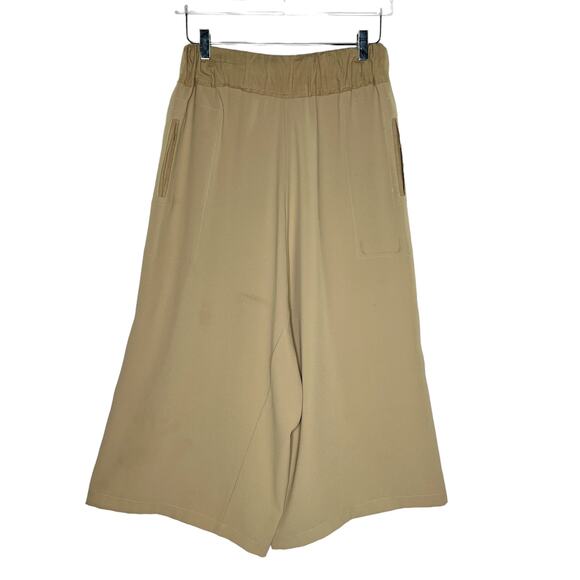 Shaina Mote 6 Womens Ultra Wide Leg Gaucho Pants Pull On Tan Camel - Picture 1 of 8